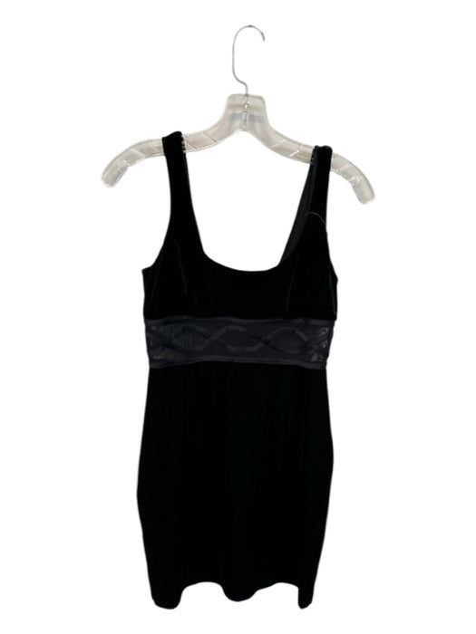 Betsy & Adam Size Est S Black Velvet Sleeveless Mesh Detail Dress Black / Est S