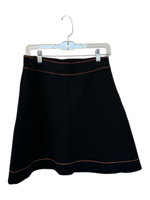 Sandro Size 3/L Black & Tan Polyamide Front Pockets Stitching Skirt Black & Tan / 3/L