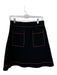 Sandro Size 3/L Black & Tan Polyamide Front Pockets Stitching Skirt Black & Tan / 3/L