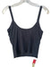 OGL Size L Charcoal Viscose Blend Built in bra Ribbed Sleeveless Athletic Top Charcoal / L