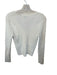 Sandro Size Est S White Viscose Blend Long Sleeve Ribbed Flowers Cardigan White / Est S