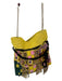 Zara Yellow & Pink Beaded Crossbody Strap Fringe Bag Yellow & Pink / S