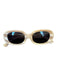 Crap Tan Acetate Oval Sunglasses Tan