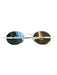 Silver Metal Oval Sunglasses Silver