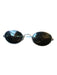 Silver Metal Oval Sunglasses Silver