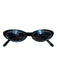 Gucci Black Acetate Cat Eye Sunglasses Black