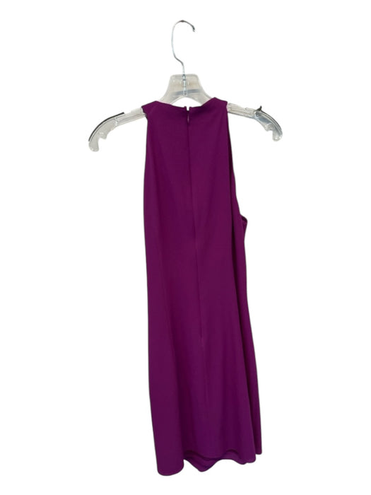 Badgley Mischka Size 8 Purple Polyester Sleeveless High Neck Dress Purple / 8