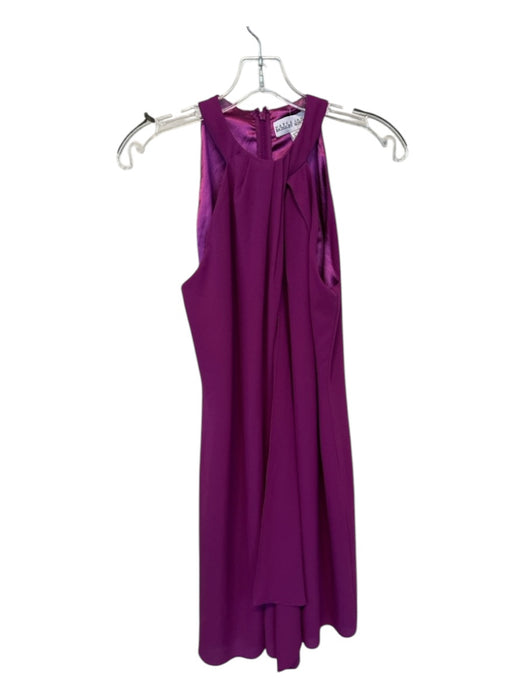 Badgley Mischka Size 8 Purple Polyester Sleeveless High Neck Dress Purple / 8