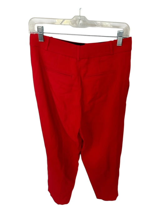 A.L.C. Size 6 Red Viscose Blend High Waist Pleat Pants Red / 6