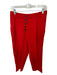 A.L.C. Size 6 Red Viscose Blend High Waist Pleat Pants Red / 6