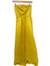 Pinko Size XS Yellow Polyester Strapless Pleated Front Pocket Gown Yellow / XS
