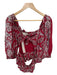 Sea New York Size M Red & White Cotton Long Balloon Sleeve Bandana Print Top Red & White / M