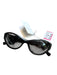 Sandra Black Plastic Oval Sunglasses Black