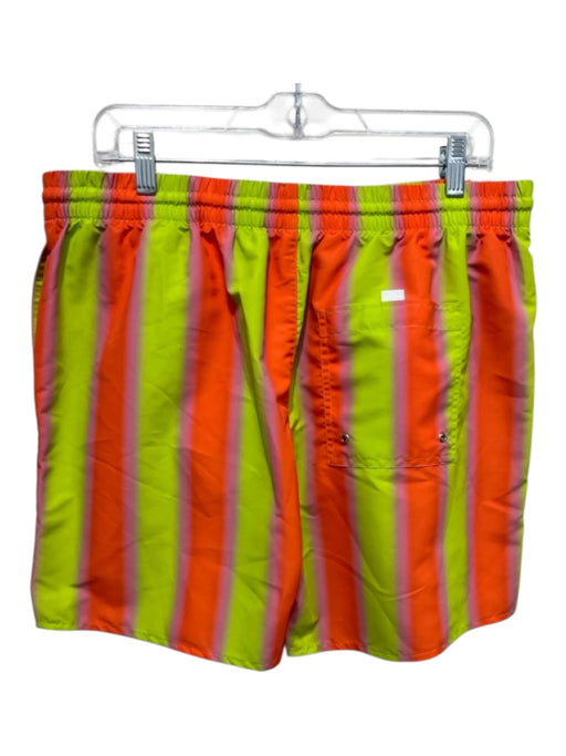 Sandro Size XXL NWT Green, Orange, Pink Polyester Blend Drawstring Swim Trunks XXL