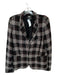 Pinko Size 10 Black & Red Viscose Shoulder Pads Plaid Blazer Black & Red / 10