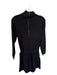 L'Academie Size S Black Long Sleeve Front Zip Drawstring Waist Romper Black / S