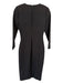 Likely Size 4 Black Polyester Blend Long Sleeve Slit Back Zip Midi Dress Black / 4