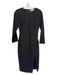 Likely Size 4 Black Polyester Blend Long Sleeve Slit Back Zip Midi Dress Black / 4