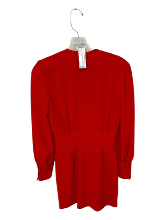 Pinko Size 38 Red Polyester Long Sleeve Front Zip Dress Red / 38