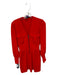 Pinko Size 38 Red Polyester Long Sleeve Front Zip Dress Red / 38