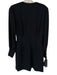 Pinko Size 38 Black Polyester Long Sleeve Front Zip Dress Black / 38