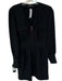 Pinko Size 38 Black Polyester Long Sleeve Front Zip Dress Black / 38