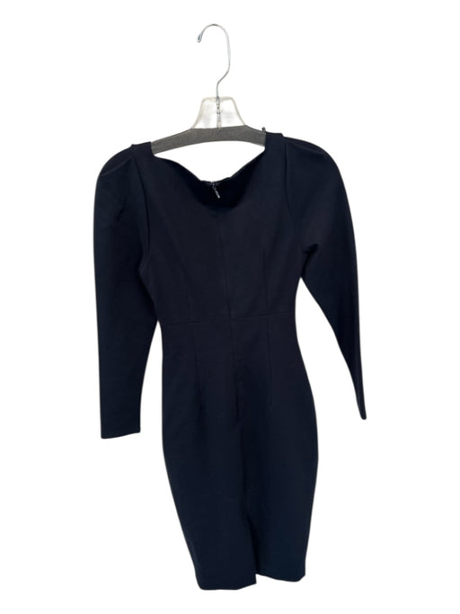 Elliatt Size XS Navy Viscose Blend Long Sleeve Sweetheart Neckline Midi Dress Navy / XS