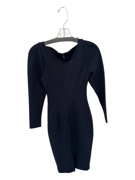 Elliatt Size XS Navy Viscose Blend Long Sleeve Sweetheart Neckline Midi Dress Navy / XS