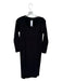 Monrow Size XS Black Cotton Blend Long Sleeve Scoop Neck Midi Dress Black / XS