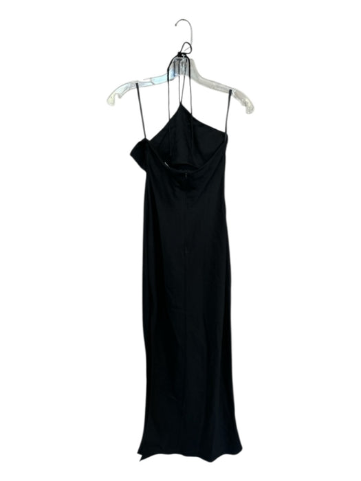 Atoir Size 4 Black Halter Neck Open Back High Slit Gown Black / 4