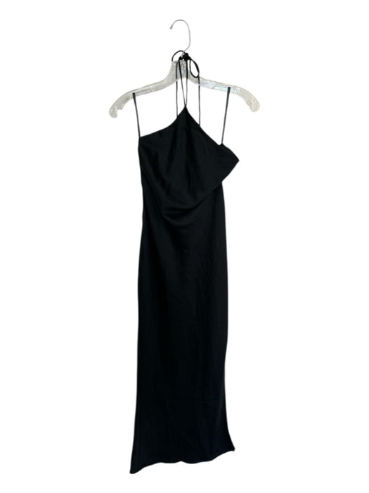 Atoir Size 4 Black Halter Neck Open Back High Slit Gown Black / 4
