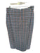 Rita Row Size M Navy & Orange Cotton High Waist Checkered Buttons Midi Skirt Navy & Orange / M