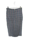 Rita Row Size S Navy & Orange Cotton High Waist Checkered Buttons Midi Skirt Navy & Orange / S