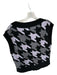 Summery Size S Purple & Black Wool Blend Sleeveless Houndstooth Knit Sweater Purple & Black / S