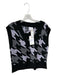 Summery Size S Purple & Black Wool Blend Sleeveless Houndstooth Knit Sweater Purple & Black / S