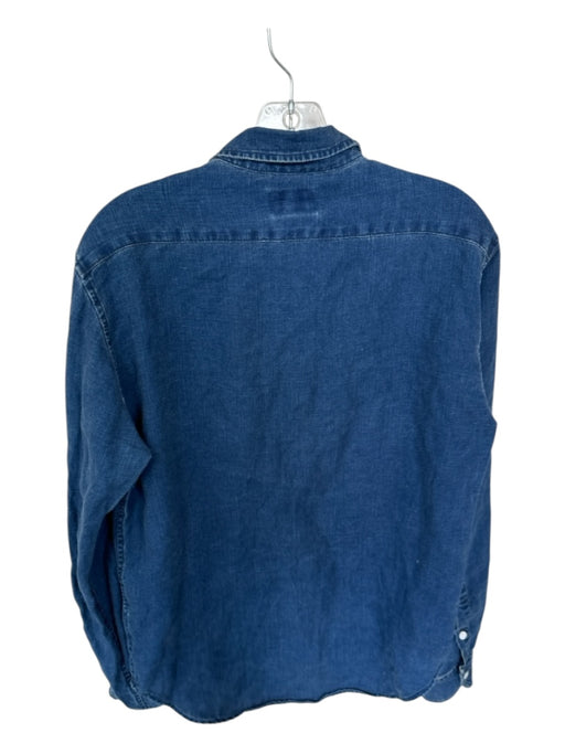 Simon Miller Size 1/S Navy Linen Long Sleeve Button Down Top Navy / 1/S