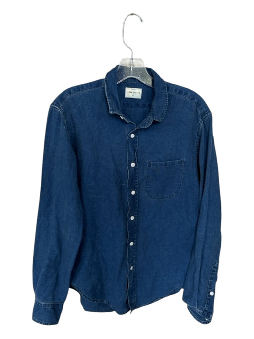 Simon Miller Size 1/S Navy Linen Long Sleeve Button Down Top Navy / 1/S