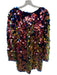 Motel Size L Black & Multi Sequin Long Sleeve Iridescent Low Back Dress Black & Multi / L