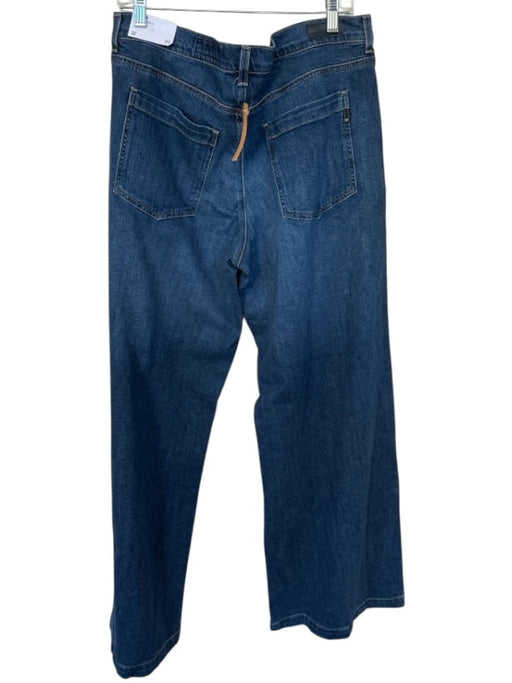 AG Size 32 Dark Wash Cotton Blend Mid Rise Wide Leg Jeans Dark Wash / 32