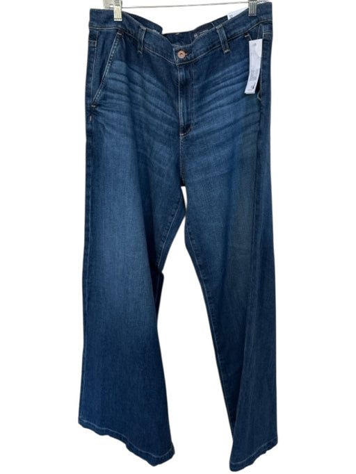 AG Size 32 Dark Wash Cotton Blend Mid Rise Wide Leg Jeans Dark Wash / 32