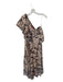 Solace London Size 8 Tan & brown Polyester One Shoulder Snake Print Gown Tan & brown / 8