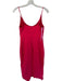 Christian Siriano Size 2 Coral Pink Polyester Blend Spaghetti Strap Midi Dress Coral Pink / 2