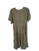 Rita Row Size M Army Green Short Sleeve Buttons Maxi Dress Army Green / M