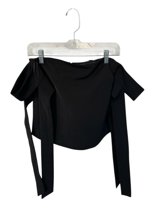 C/Meo Collective Size S Black Polyester Off Shoulder Back Zip Top Black / S
