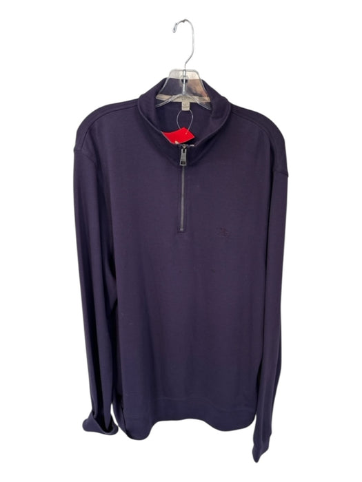 Burberry Brit Size XXL Purple Cotton Solid Half Zip Men's Jacket Purple / XXL