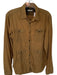 Burberry Brit Size M Tan & Brown Cotton Solid Cargo Pocket Button Down Shirt Tan & Brown / M