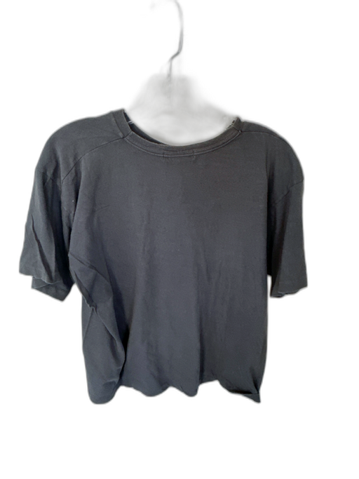 Dolce & Gabbana Basic Size XL Gray Cotton Logo Short Sleeve Top Gray / XL