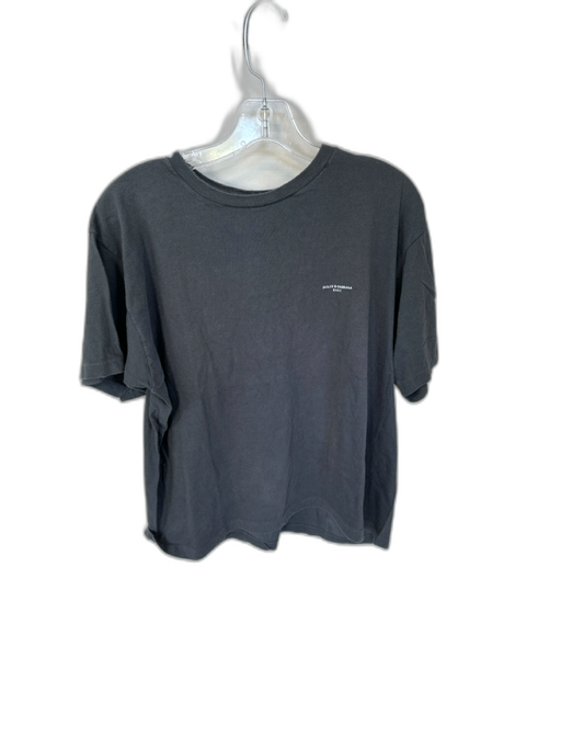 Dolce & Gabbana Basic Size XL Gray Cotton Logo Short Sleeve Top Gray / XL