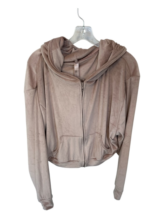 SKIMS Size 3X Mauve Velvet Long Sleeve Hood Full Zip Lounge Jacket Mauve / 3X