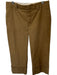 Zara Size L Brown Cotton High Waist Wide Leg Cuffed Pants Brown / L